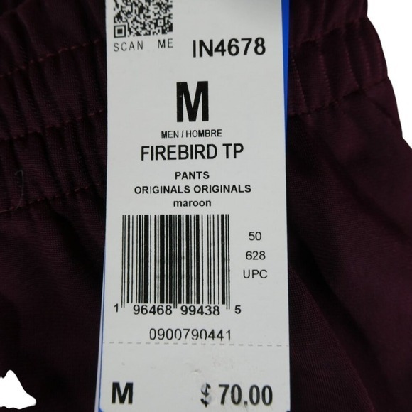 Adidas Unisex Maroon 2 PC Track Set Jacket IN4683 Pants IN4678 Men's M Women's L - Picture 11 of 12